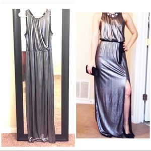 Metallic Silver Evening gown